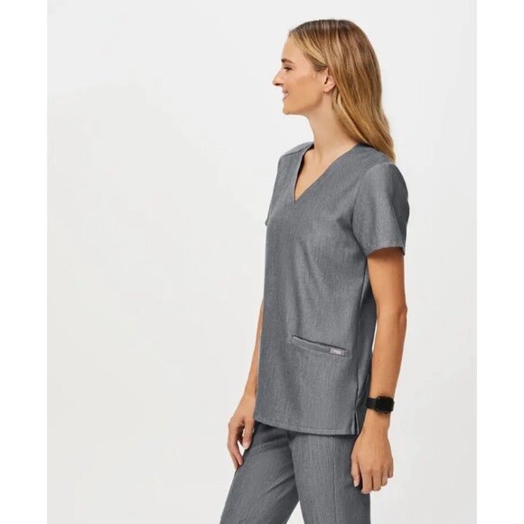 NEW! Figs Casma Three Pocket Scrub Top V Neck Graphite Gray SZ XXL - Picture 3 of 11